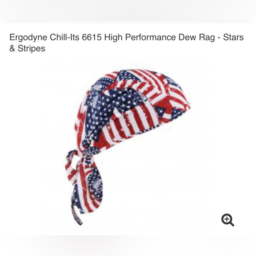 Ergodyne Chill-it’s 6615 High Performance Dew Rag-Stars and Stripes